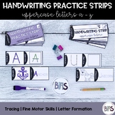 Handwriting Practice Strips | Uppercase Letter Tracing