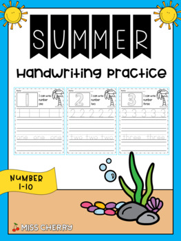 handwriting practice summer the bundle by miss cherry tpt