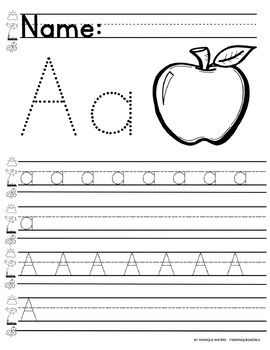 Handwriting Practice Templates 2 - uppercase and lowercase combined