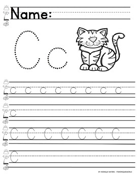 Handwriting Practice Templates 2 - uppercase and lowercase combined