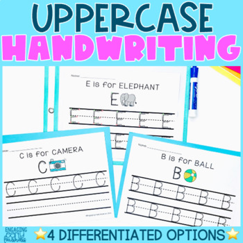 Preview of NO PREP Handwriting Practice Uppercase Letters | Preschool PreK Kindergarten