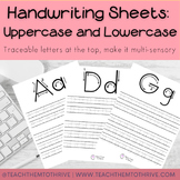 Handwriting Practice Uppercase and Lowercase Trace