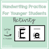 Handwriting Practice Worksheet Activity Letter E
