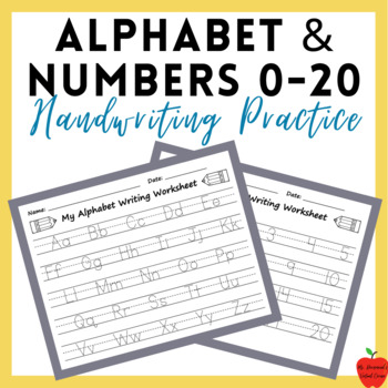 Preview of Handwriting Practice Worksheets | Alphabet and Number Tracing