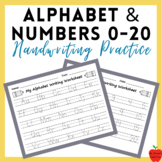 Handwriting Practice Worksheets | Alphabet and Number Tracing