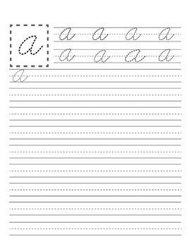 Handwriting Practice Worksheets Bundle, Printable Handwriting Workbook, A
