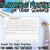 Handwriting Practice Worksheets for Older Students