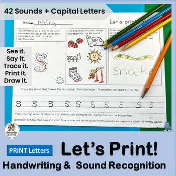Preview of Handwriting Practice aligns with the Science of Reading - 42 Letters and Sounds