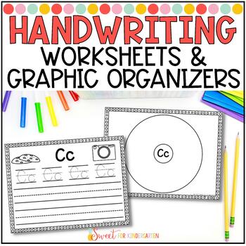 Preview of Handwriting Worksheet and Graphic Organizer | Letter Sounds Practice