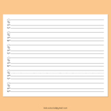 Handwriting Practice for Kindergarten Horizontal Paper Sky