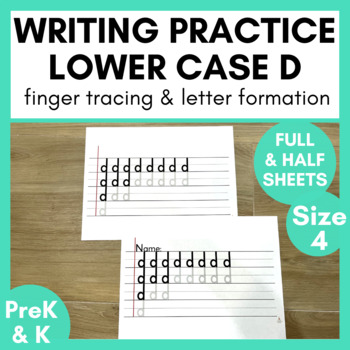 Handwriting Practice for Letter Formation Lowercase Dd Kinder | TPT