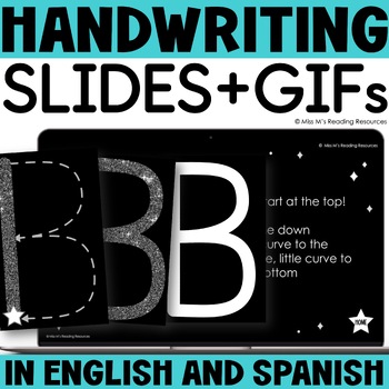 Preview of Handwriting Practice for Letter Writing Digital Resource Letter Formation Slides