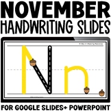 Handwriting Practice for Letter Writing NOVEMBER Digital L