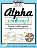 Alpha Challenge! FUN Handwriting Practice for Older Kids *