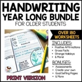 Handwriting Practice for Older Students | Year Long | Prin