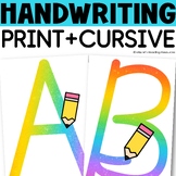 Handwriting Practice Print and Cursive Letters Digital Let
