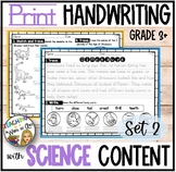 Handwriting Practice with Science Passages- PRINT version- set 2