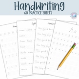 Handwriting Practice worksheets for Upper Years Older Stud
