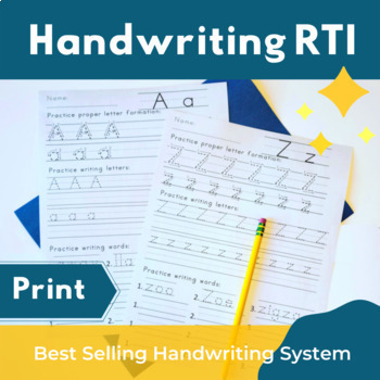 Preview of Printing Handwriting Practice Sheets and Tests