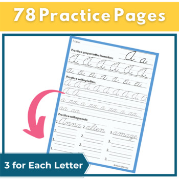 Cursive Handwriting Practice Sheets and Tests by iHeartLiteracy | TpT