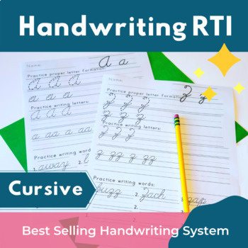 Preview of Cursive Handwriting Practice Sheets and Tests