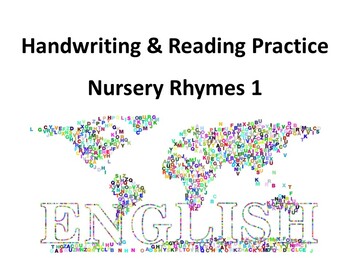 Preview of Handwriting & Reading Practice - Nursery Rhymes 1