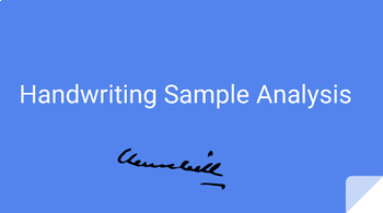 Preview of Handwriting Sample Analysis Powerpoint