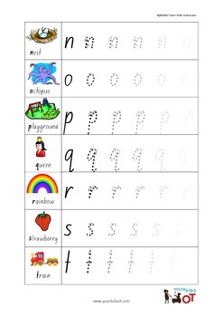 Handwriting: Sequential lowercase trace gradually faded letters by Your ...
