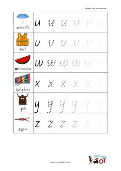 handwriting sequential lowercase trace gradually faded letters by your