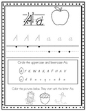 Alphabet Handwriting Sheets, D'Nealian Font