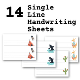 Handwriting Sheets - Single Line - Animal Adventure