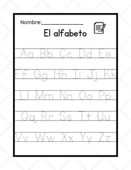 Handwriting Spanish 1st/2nd Alphabet, short sentences and frequent words