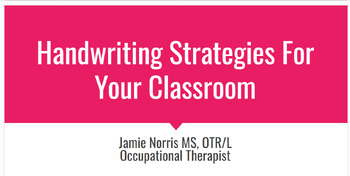 Preview of Handwriting Strategies for Your classroom