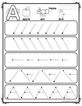 handwriting strokes to practice the alphabet by lovely jubblies teach