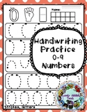 Handwriting Strokes to Practice the Numbers 0 to 9