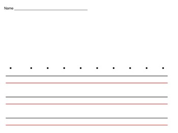 Preview of Handwriting Template for Upper and Lower Case Letter Formation