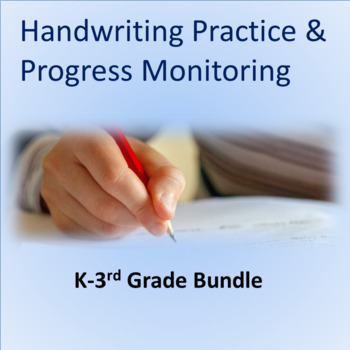 Preview of Handwriting Practice and Progress Monitoring K-3 Common Core--BUNDLE