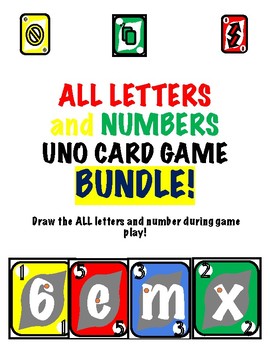 Preview of Handwriting Uno! ALL Letters and Numbers Formation Uno Cards game!