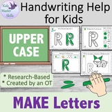 Handwriting Upper Case - Play-doh Mats - "MAKE LETTERS"