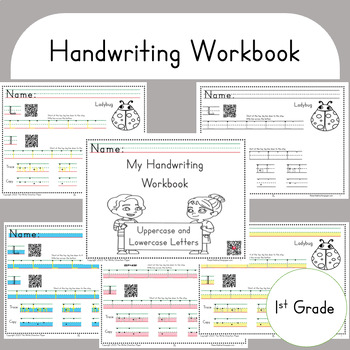 Preview of Handwriting- Uppercase and Lowercase Review, Adapted Paper Variations, 1st Grade