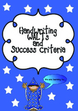 Handwriting WALTs and Success Criteria
