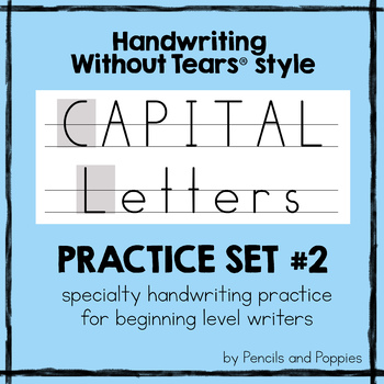 Preview of Handwriting Without Tears® style CAPITAL LETTER Handwriting Practice Uppercase