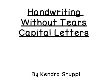 Preview of Handwriting Without Tears - Capital Letters