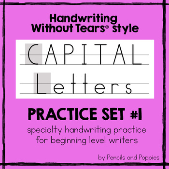 Preview of Handwriting Without Tears® style Capital Letters Handwriting Practice Upper case