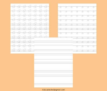 Handwriting Without Tears: Cursive Paper With Double-lined Spaces 3rd to  5th Grade, Kindergarten to Learn Exercises, Practice or Activities Writing