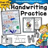 Handwriting Printing Practice with bonus ASL differentiate