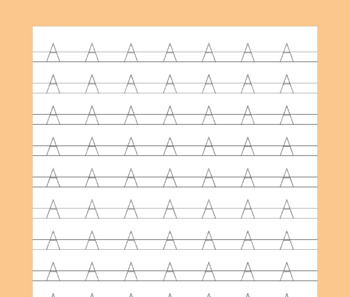 Handwriting Without Tears Letter Formation A-Z Tracing Practice Worksheet