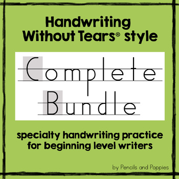 Preview of Handwriting Without Tears® style BUNDLE handwriting practice with BONUSES