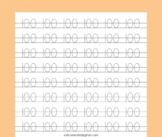 Handwriting Without Tears Number 0-100 Printable Tracing P