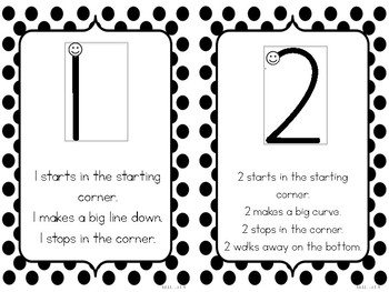 Handwriting Without Tears Number Formation Stories - Black and White Polka  Dot